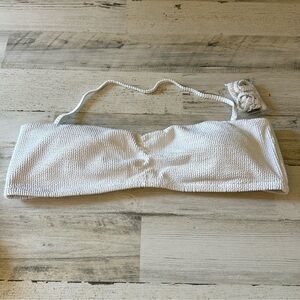 NWT J. Crew Scrunchie sweetheart bikini top BH479 WHITE